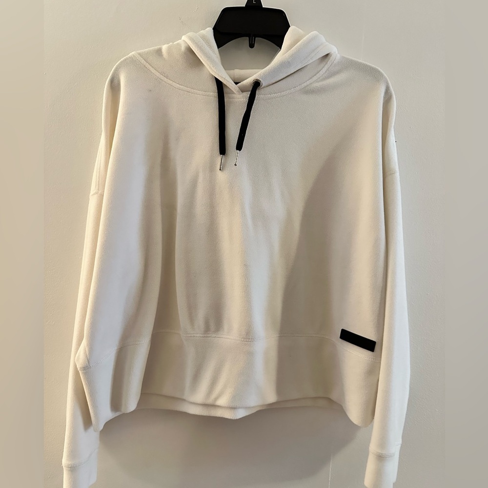 Calvin Klein Women's Performance Relaxed Cropped Fleece Hoodie